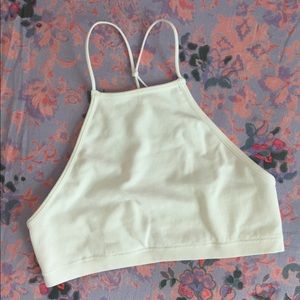 Me to We - S, white, high neck, halter, bralette